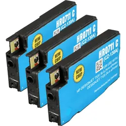 3 kompatible Tinten ersetzt HP CZ134A 711 cyan
