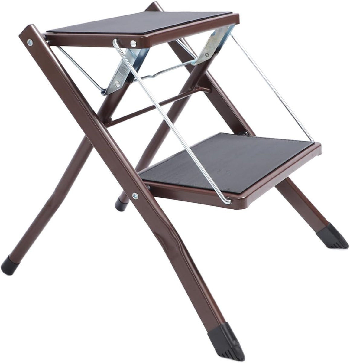 Opvouwbare ladder opstapkruk voor huishoudelijk gebruik met antislip treden en 120kg draagvermogen