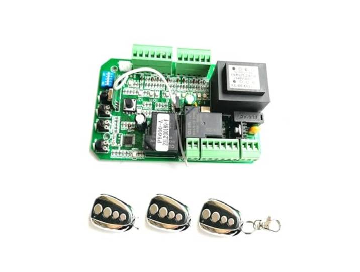 Tormotor-Controller-Platine, elektronische Karte for Schiebetoröffner, Softstart-Funktion, Fußgängermodus, 110 V oder 220 V(6 remote control kit)