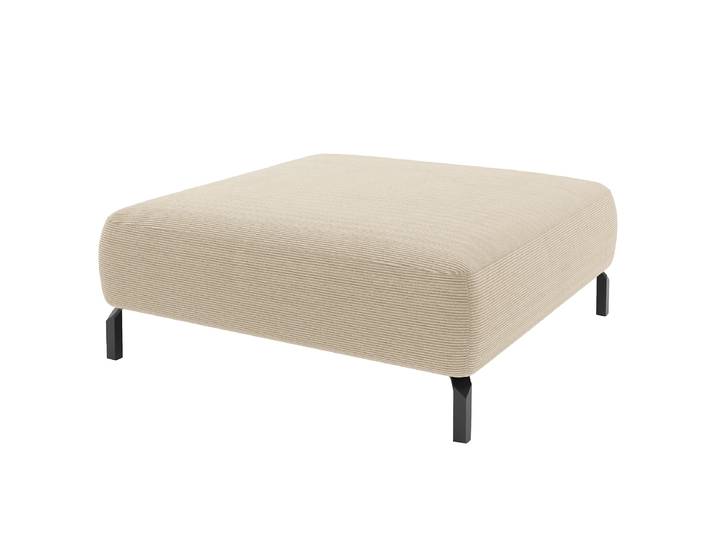 Repose-pieds 46cm Jaune Velours côtelé fin Feena: Sable