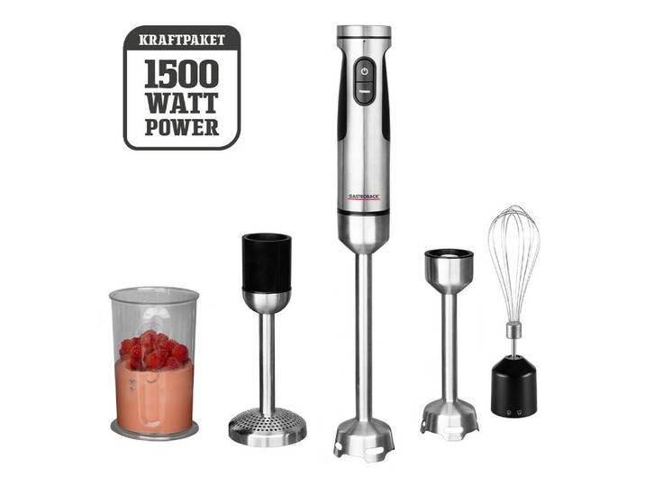 Gastroback Akku-Stabmixer, 1.5 W, Maximale Kontrolle über die Konsistenz – 20 Geschwindigkeitsstufen