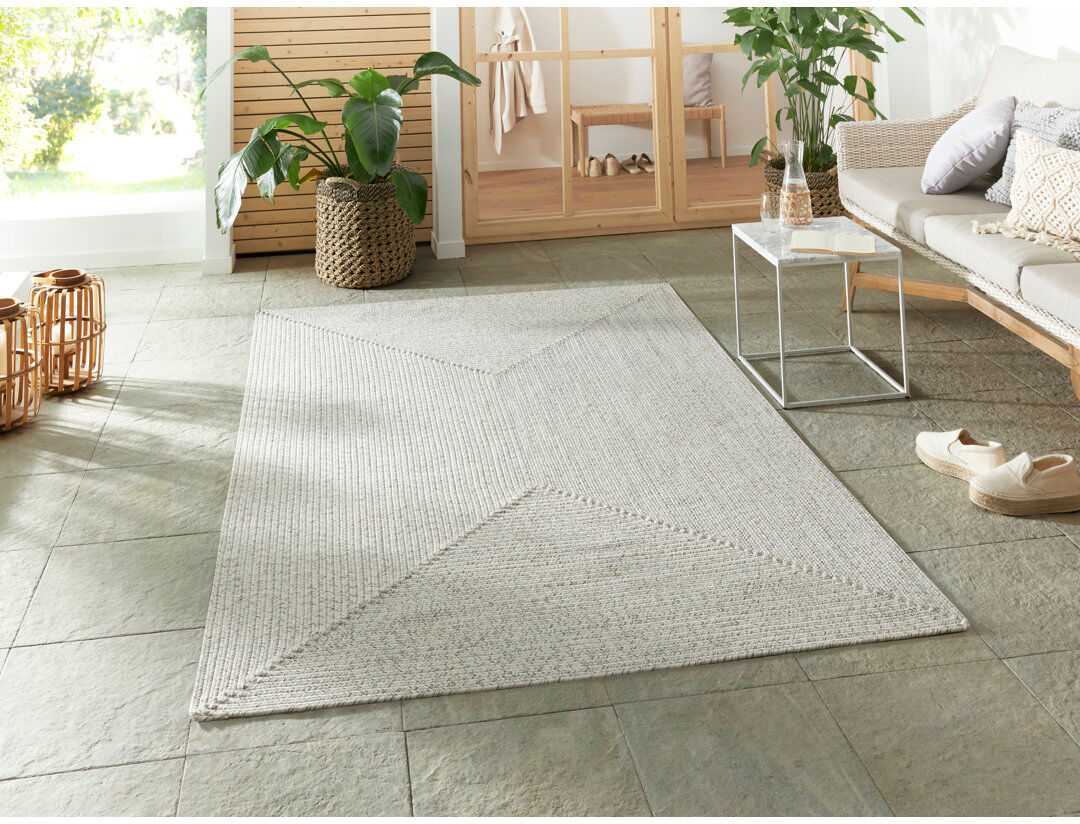 Hanse Home Machine Woven Light Grey Indoor/Outdoor Rug Rectangle 80 x 150cm
