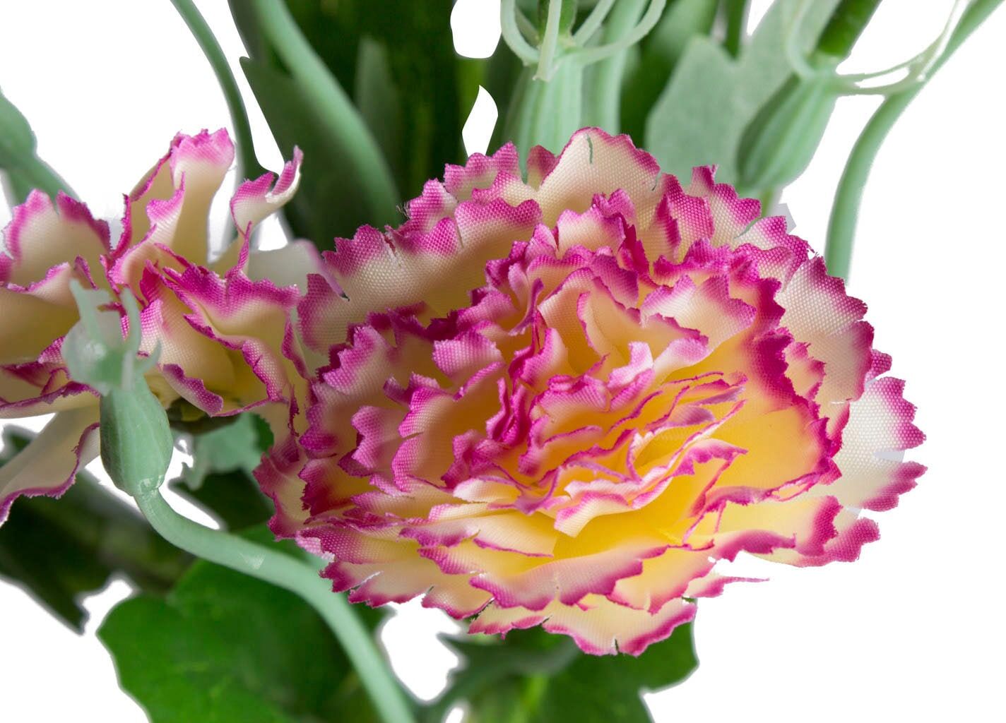 Kunstblume BOTANIC-HAUS "Nelkenbusch", beige (creme, pink), B:15cm H:35cm T:15cm Ø:15cm, Kunststoff, Kunstpflanzen