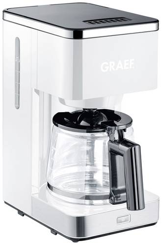 Graef FK 401 Kaffeemaschine Weiß Fassungsvermögen Tassen=10 Glaskanne, Warmhaltefunktion
