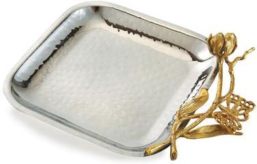 Elegance Gold Butterfly square tray