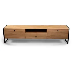 TV-Lowboard Bolzano Holz Braun Wildeiche