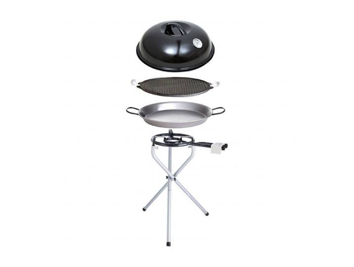 PAELLA WORLD Camping-Gasgrill Paella World Portable Set 1 mit Brenner, Paella-Pfanne, Grillplatte