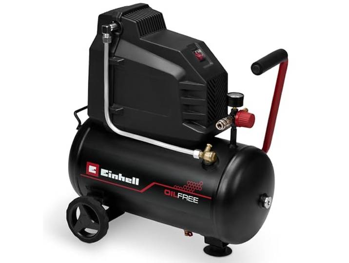 Einhell Compresseur à air TC-AC 190/24/8 I OF 1100 W 8 bar cuve 24 L aspiration 190 l/min sans huile peu d’entretien manomètre détendeur