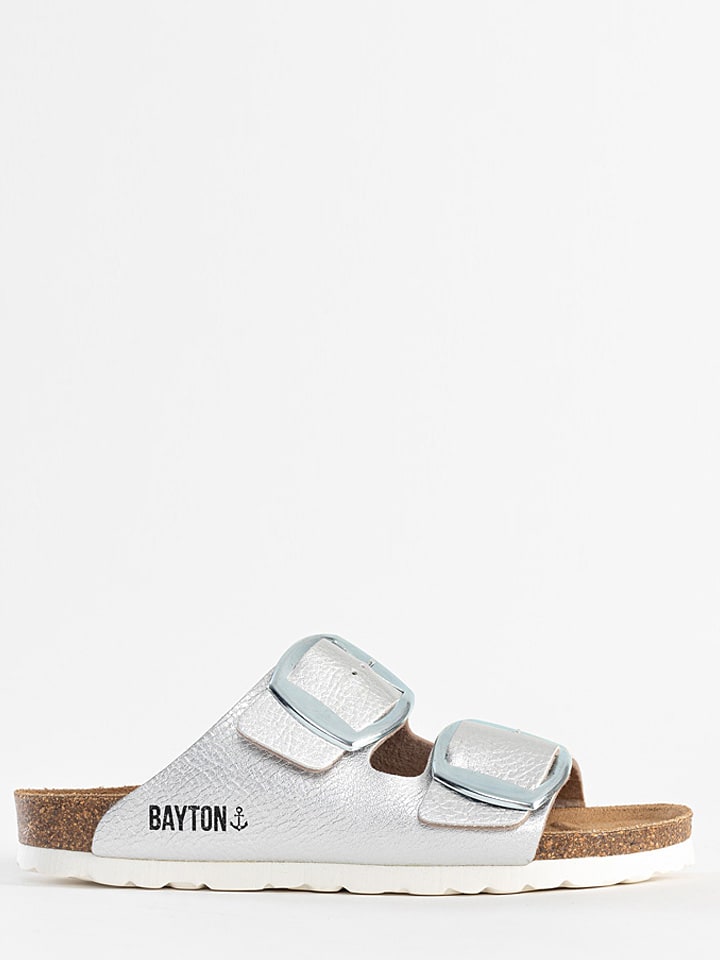 BAYTON Pantoletten "Alicante" in Silber - 42