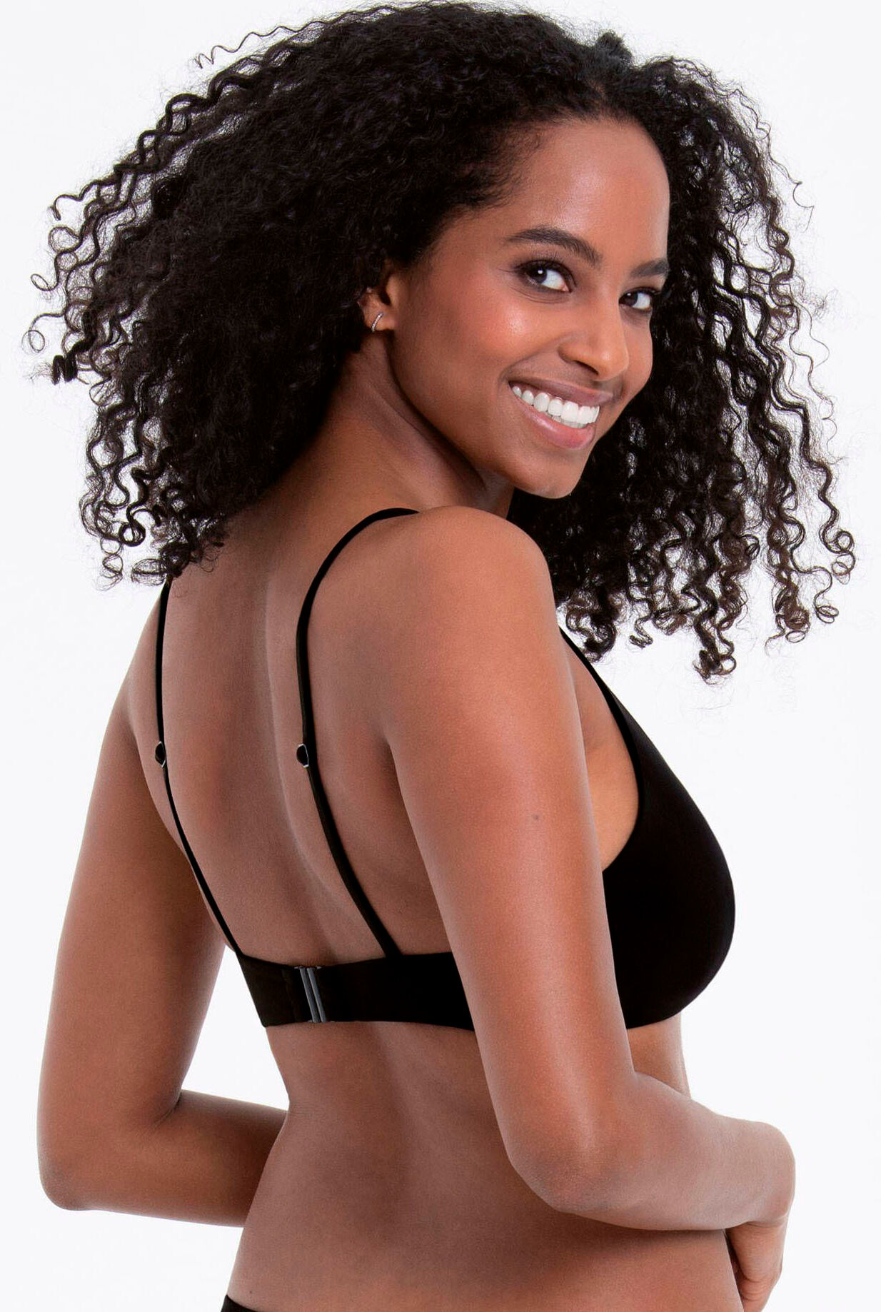 Triangel-Bikini-Top ROSA FAIA "Pure", Damen, Gr. 38, Cup A/B, schwarz (schwarz a, b), Obermaterial: 75% Polyamid, 25% Elasthan, unifarben, Bikini-Oberteile Triangel-Bikini-Top, verstellbare Träger, ohne Bügel, Brustfutter, basic, Mix & Match schwarz a, b 