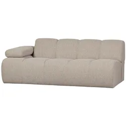 Modulsofa Mojo Bouclé, modernes 2-Sitzer-Element mit Armlehne links, beige, flexibler Komfort