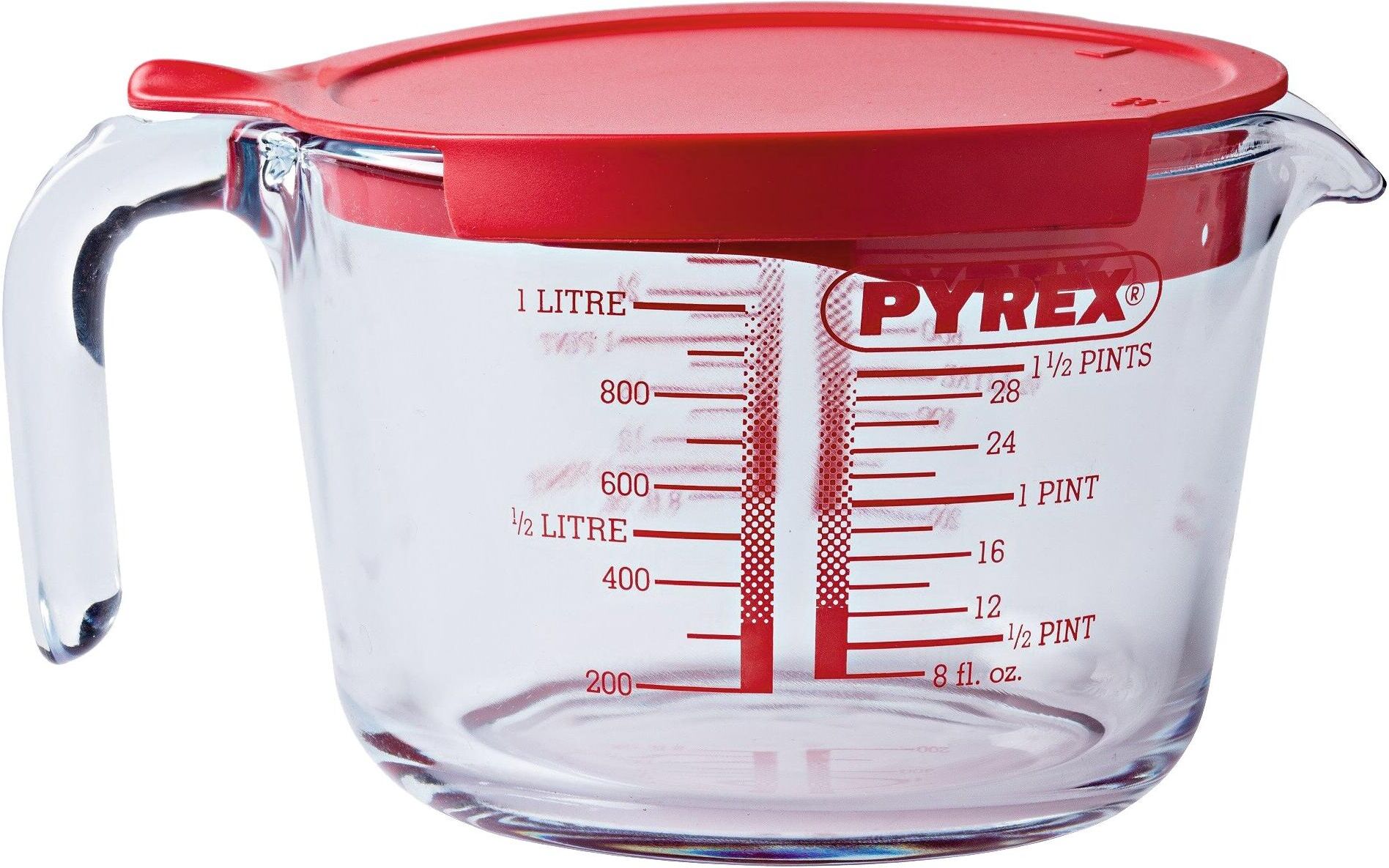 Messbecher PYREX "1 L, 21 x 16 x 11 cm", transparent, Glas, Messbecher, Messbecher transparent Einheitsgröße
