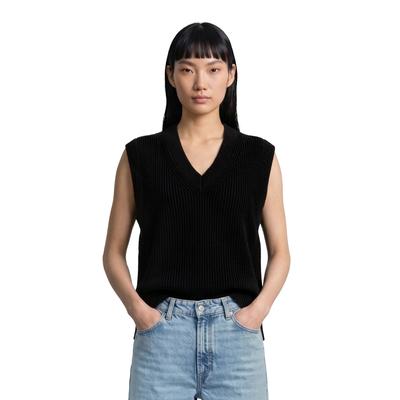 Strickpullover MARC O'POLO DENIM "aus reiner Bio-Baumwolle", Damen, Gr. XXS, schwarz, Obermaterial: 100% Baumwolle, unifarben, Pullover Strickpullover