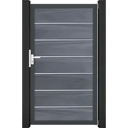 GroJaSolid Grande Premium Tor Farbe: Anthrazitgrau 100 x 180 x 4,0cm Rahmen: Anthrazit