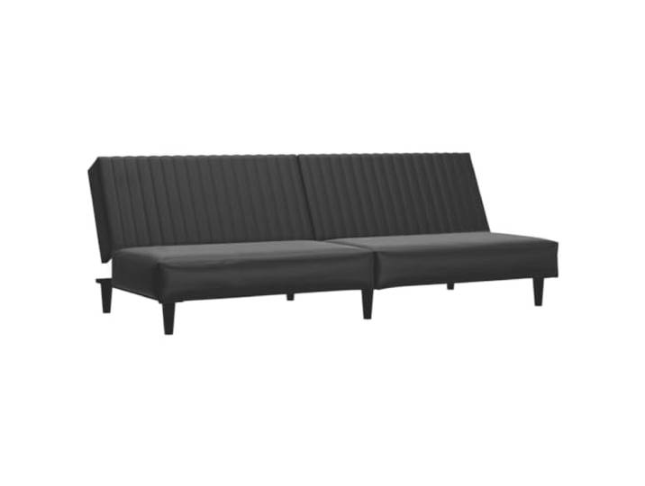 vidaXL Schlafsofa 2-Sitzer Schwarz Kunstleder