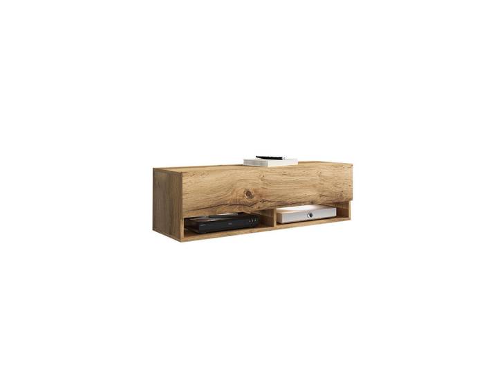 Feldmann-Wohnen Lowboard Lowboard A Eiche Wotan 100 / 32 / 30cm, Braun, Rechteckig, 100x30x32 cm, Wohnzimmer, TV Möbel, Lowboards, Lowboards stehend