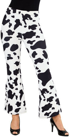 Schlag-Leggings "Kuh", schwarz/weiß