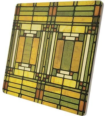 Thirstystone "Frank Lloyd Wright's Oak Park Skylight on 8"" Square Stone Trivet"