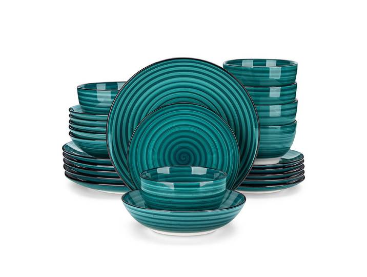 vancasso Geschirr-Set Gerschirrset, Steingut Tafelservice, für 6/4 (24-tlg), 6 Personen, Steingut