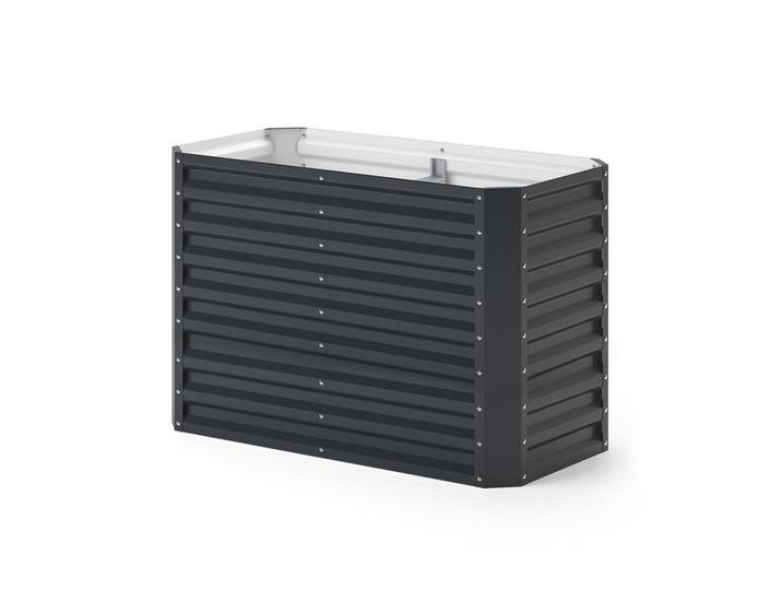 OK-Living Hochbeet Anthrazit 120 x 60 cm, Metall, Rechteckig, 120x80x60 cm, Gartenzubehör, Hochbeet