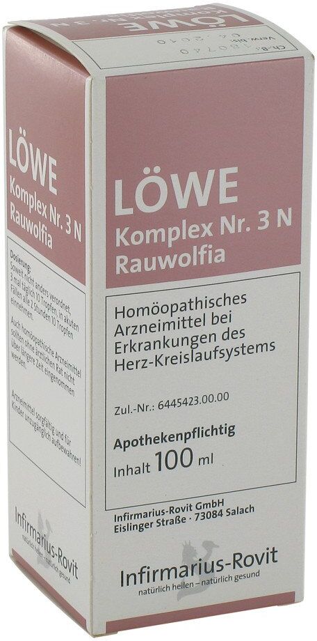 Löwe Komplex Nummer 3 N Rauwolfia Tropfen 100ml