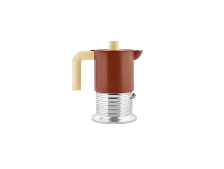 Alessi Vite PM01/3 BR Espressokocher, 3 Tassen – Braun