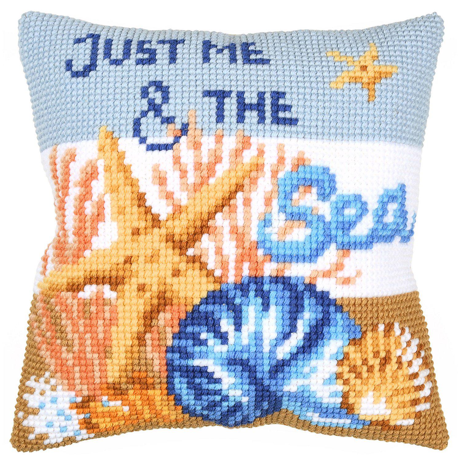 Kreuzstichkissen "Just me & the sea"