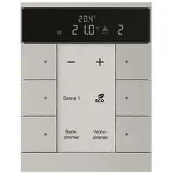 Busch-Jaeger SBR/U6.0.11-83 Raumtemperaturregler mit Bedienfunktion 6-fach, Busch-Tenton® 2CKA006330A0041 SBRU601183