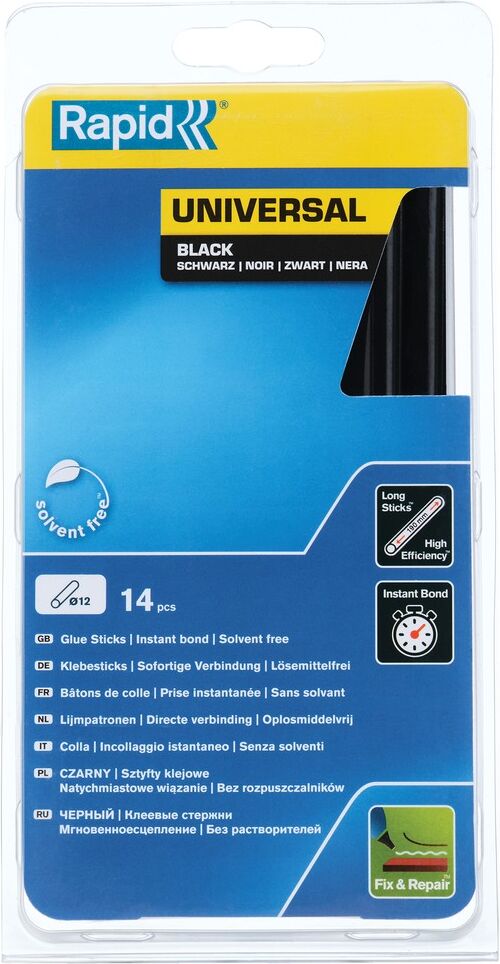 Isaberg Rapid AB Rapid 12 mm Klebesticks universal schwarz