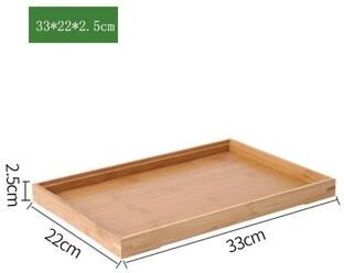 Inspired Finds Rectangular Retro Bamboo Storage Tray For Home Organization 12.99x8.66x0.98in