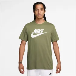 NIKE Sportswear T-Shirt Herren 380 - dusty olive/white XL