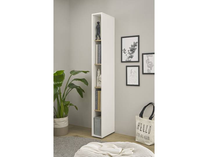 Aktenregal HOME AFFAIRE CiTY/GiRON , weiß, B:20cm H:200cm T:40cm, Holzwerkstoff, Regale, Aktenregal