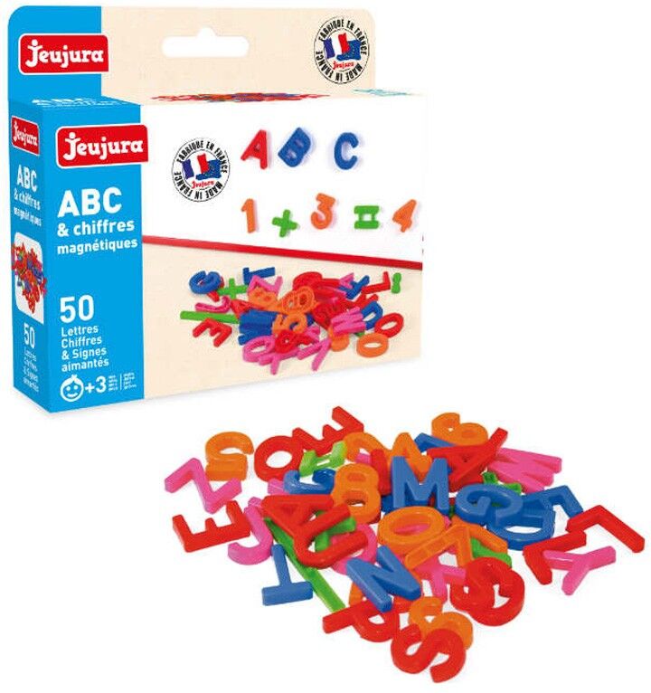 Coffret de 50 lettres majuscules, chiffres et signes - Jeujura