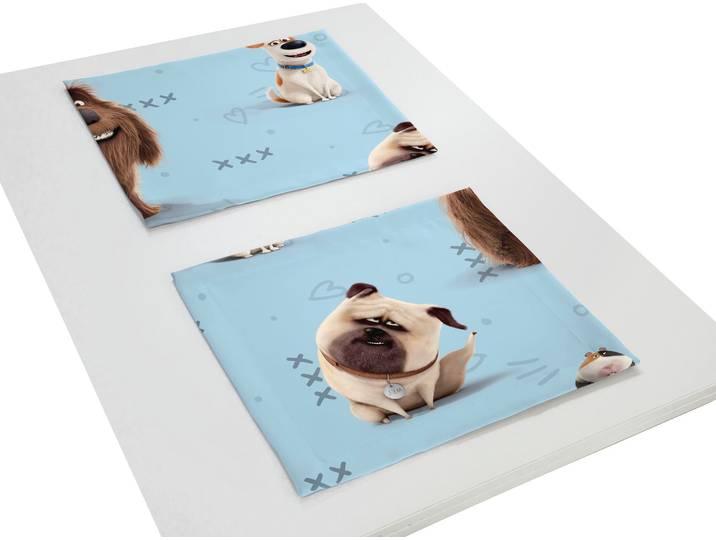 Platzset WIRTH Pets Gr. 2, blau, B:50cm L:40cm, Obermaterial: 100% Polyester, Platzsets, Platzset, Universal Pictures