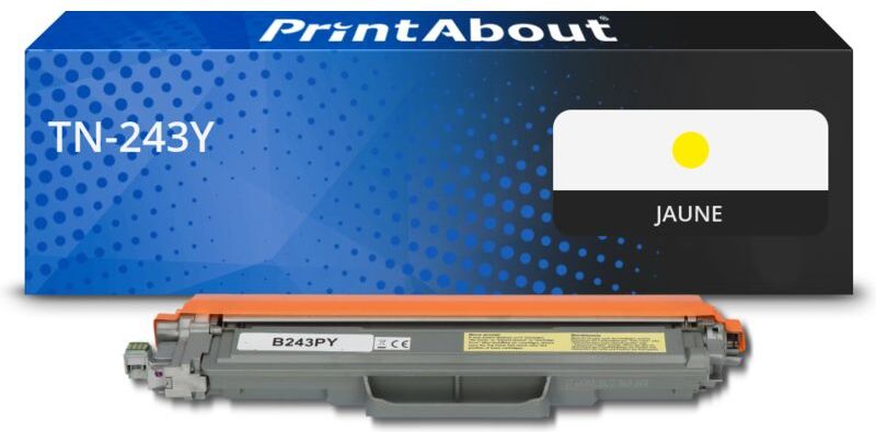 PrintAbout Toner compatible Brother TN-243Y - Jaune Jaune
