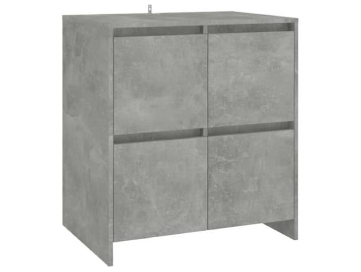 GHVBNMF Sideboard Betongrau 70x41x75 cm Holzwerkstoff mit 4 Türen Minimalistischer Beistellschrank mit 4 Fächern für Wohnzimmer und Schlafzimmer. Stabile Ablagefläche für Dekoration.