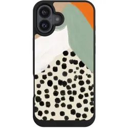 Nivocase Handyhülle für Apple iPhone 16 Plus Hülle NIVOpure Case Schwarz Abstrakt Boho Kunst (Apple iPhone 16 Plus), Smartphone Hülle, Schwarz