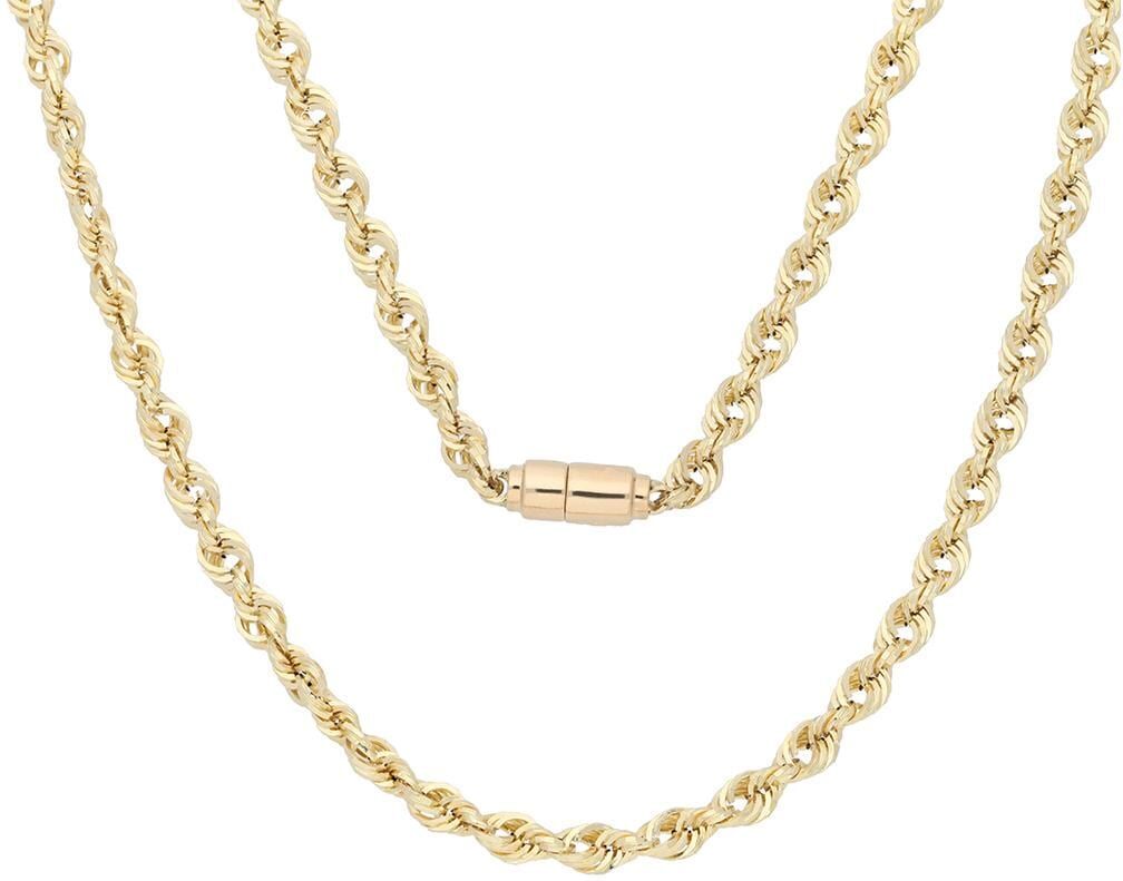 Goldkette FIRETTI "Schmuck Geschenk Gold 585, Kordelkette, Soprano, facettiert" Gr. 45, gold (gelbgoldfarben), Halsketten, Damen, 45, Gelbgold 585, B: 4mm, Goldkette, B:4mm