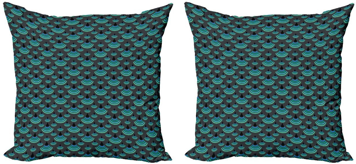 ABAKUHAUS Geometrisch Kussenhoes Set van 2 - Dubbelzijdig - 45 cm