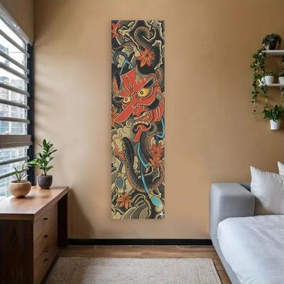 Inspire Select Japanese Wave Red Sun Tapestry Aesthetic Ocean Wall Hanging Decor For Home bu 7 1.3 X 5 Ft