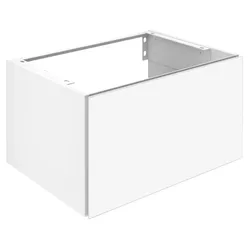 KEUCO Waschtischunterschrank mit Auszug „X-Line“ Trüffel (Glas), Trüffel (Lack, seidenmatt), ohne Beleuchtung 650 × 400 × 490 mm