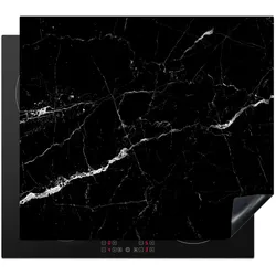 HERDABDECKPLATTE Marmoroptik - Schwarz - Luxus Abdeckung Glaskeramikkochfeld 57.6x51.6 cm
