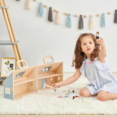 Teamson Kids Olivia's Little World Quaint Portable Doll Cottage - Blue