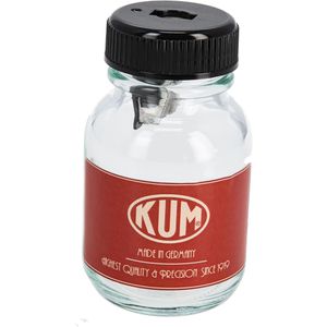 Kum Spitzer Glass M1, 1064711, schwarz/transparent, einfacher Dosenspitzer, aus Kunststoff/Glas