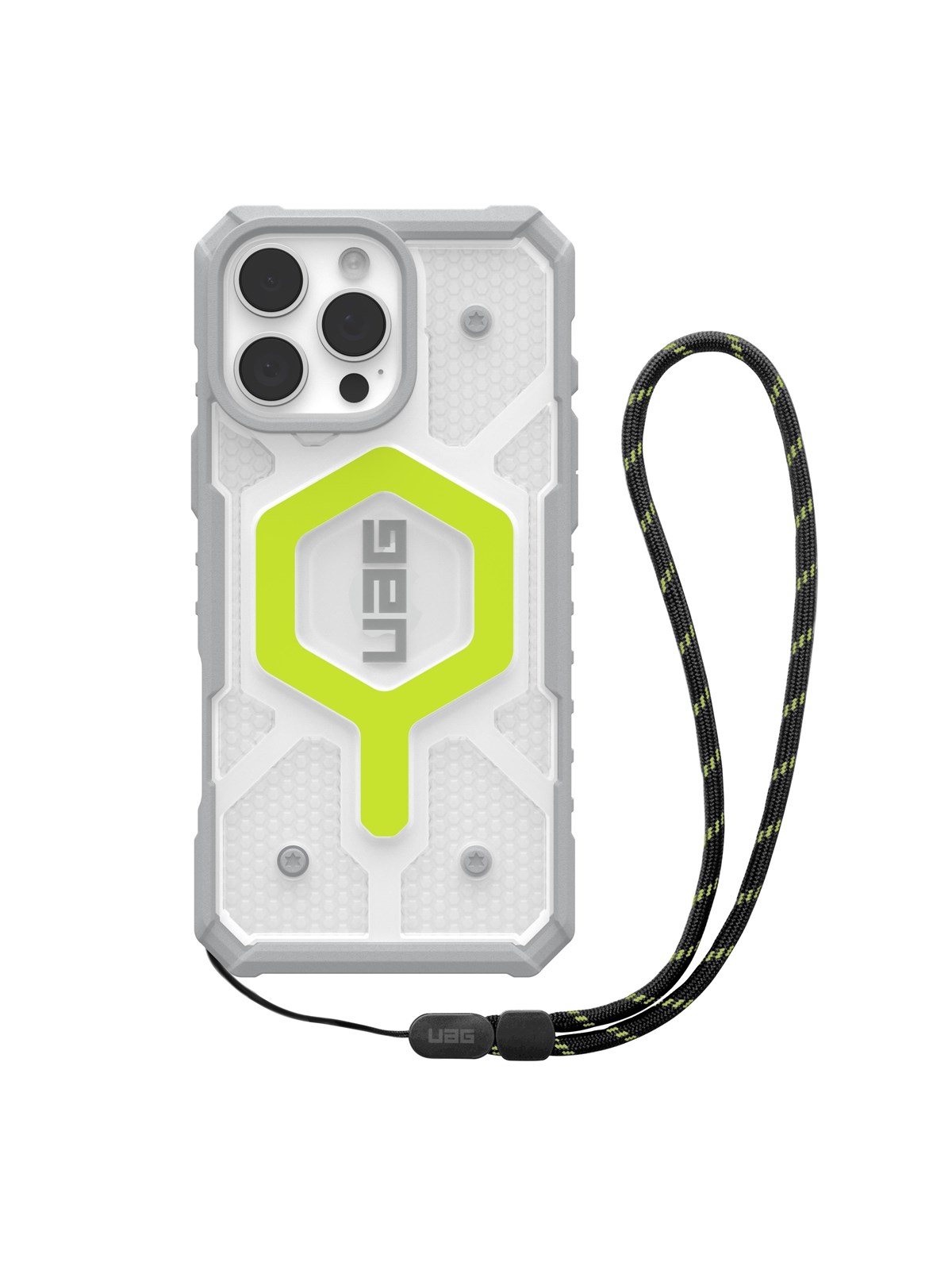 UAG Pathfinder Clear Magsafe Active Neon Lanyard - iPhone 16 Pro Max