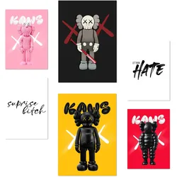 POSTER Set Mit 6 Messaggio Iconico Di Kaws A3 & A4 Rahmenlos