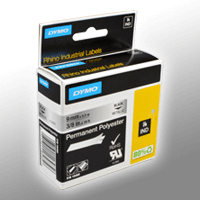 Dymo Label Band IND 18485 (S0718170) schwarz auf metallic 9mm x 5,5m Polyester permanent