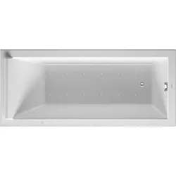 Duravit Starck Whirlpool, Einbauversion, 1 Rückenschräge, Gestell, Ab- und Überlaufgarnitur chrom, Air-System, 1700x750mm, 760335000AS0000