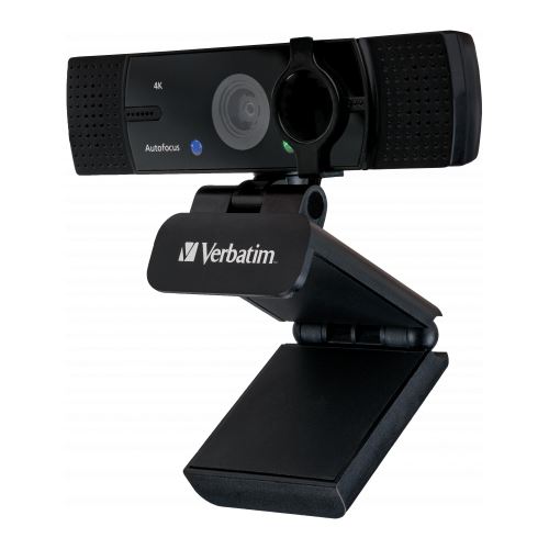 Verbatim Webcam AWC-03, 4K Ultra HD, schwarz 3840x2160, 30 FPS, USB, Privacy Shutter, Retail