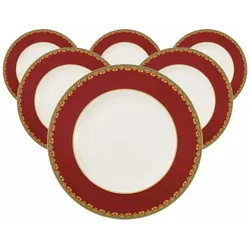 Villeroy & Boch Multipack Samarkand Rubin Speiseteller - 6 Stück, Teller, Mehrfarbig